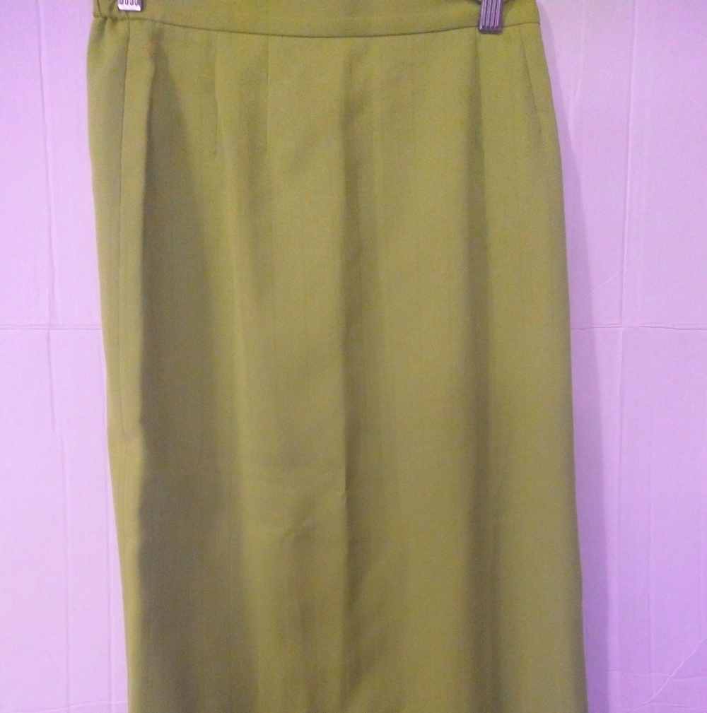 Lime Green Straight Maxi Skirt Sz 4